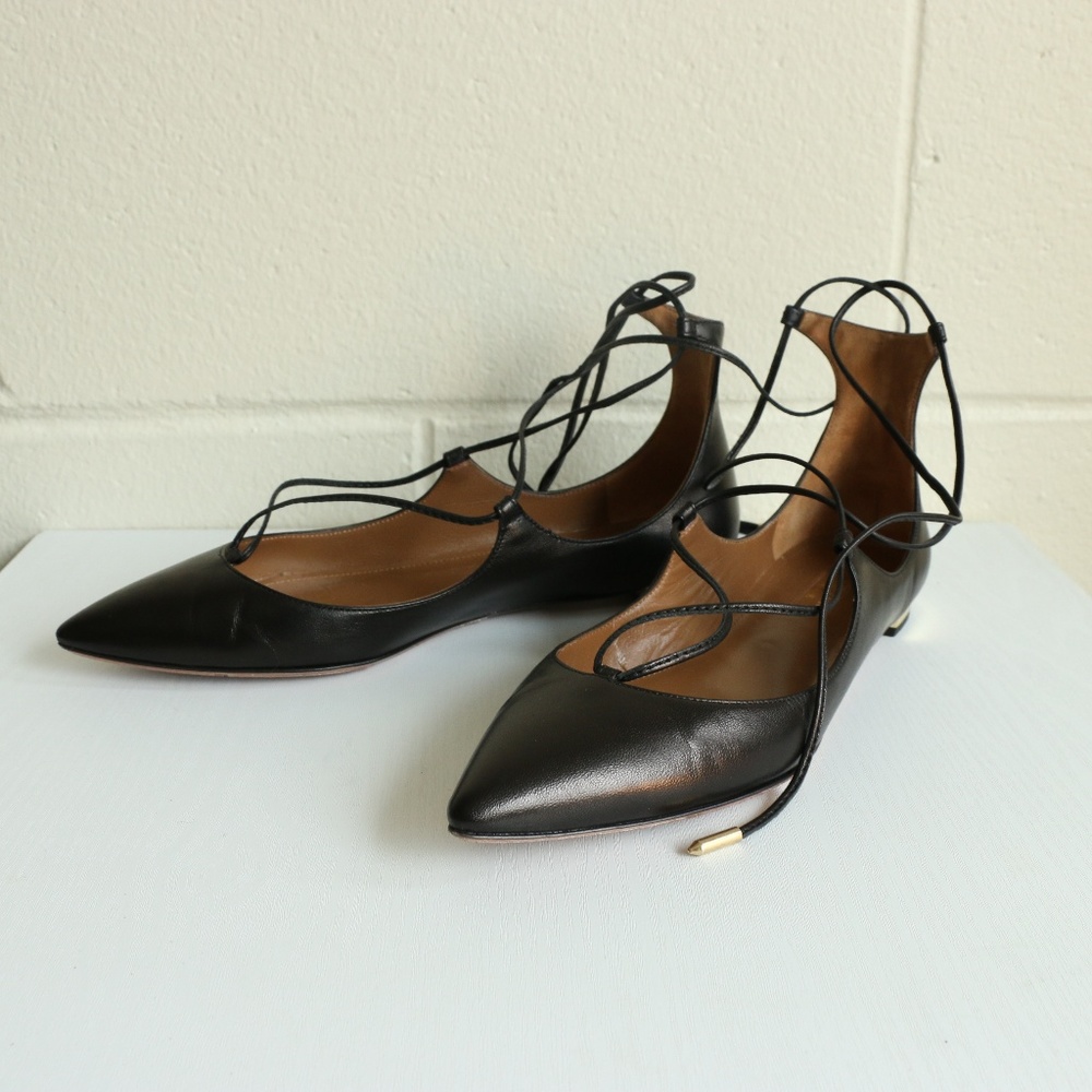 Aquazzura Christy Flat, Black